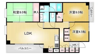 グランクール自由ヶ丘【3階】の間取り