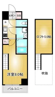 エステムコート名古屋栄デュアルレジェンド【10階】の間取り