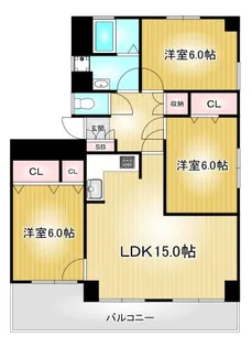 南山ハイツ【3階】の間取り