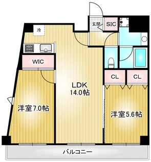 ポルタニグライースト【3階】の間取り