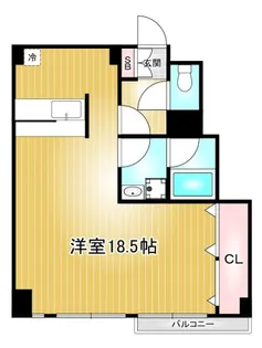 中駒新栄レオンビル【5階】の間取り