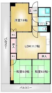 納屋橋マンションA棟【5階】の間取り