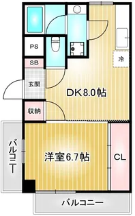 エスポアール荒江【3階】の間取り
