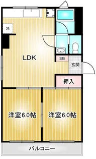 オリエンタルハイツ鶴舞【2階】の間取り