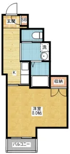 西一ビル【8階】の間取り