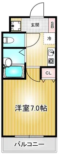 1Kの間取り画像
