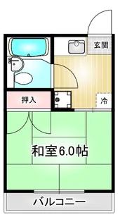 1DKの間取り画像
