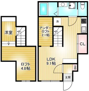 Raffine賑町【1階】の間取り