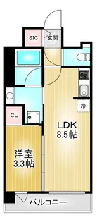 プレサンスジェネ上前津【14階】の間取り