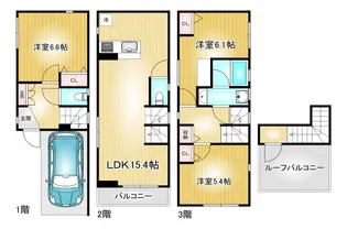 愛知県名古屋市西区菊井1丁目【一戸建】の間取り