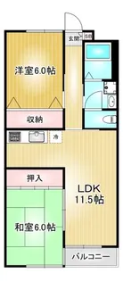 ベル・ハイツ清水【2階】の間取り