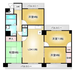 プラザ新栄【7階】の間取り