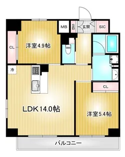 THE LOUNGE LINEAR GATE【12階】の間取り