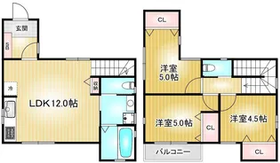 愛知県名古屋市中村区千成通5丁目【一戸建】の間取り