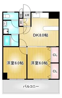 ガーデンコート新栄【1階】の間取り