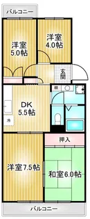 テラス台町【1階】の間取り