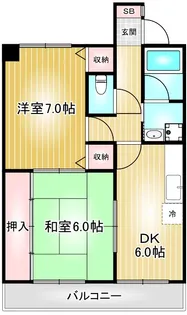 レジデンス千代田【4階】の間取り
