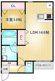 LeGioie新瑞橋駅【4階】の間取り