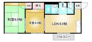 フォーブル蟹江【2階】の間取り