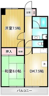 コスモハイム七番町【2階】の間取り