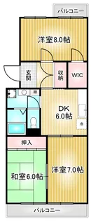 テラス台町【4階】の間取り