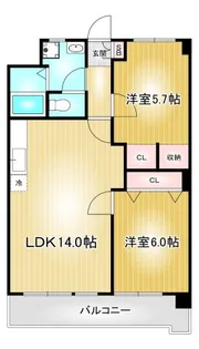 スカイフォート【1階】の間取り