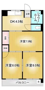 第1協和コーポ【4階】の間取り