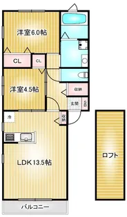 クレールメゾン丹後【2階】の間取り