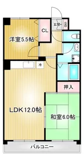 サンシティークマノ【1階】の間取り