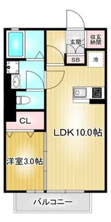ジーライズ西日置【1階】の間取り
