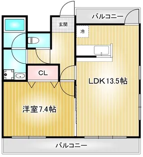 エクセル富士【4階】の間取り