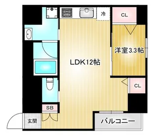 HONNMACHI BOX24【3階】の間取り