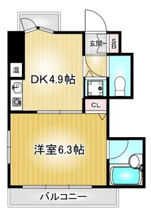 プロクシイスクエア平池【3階】の間取り