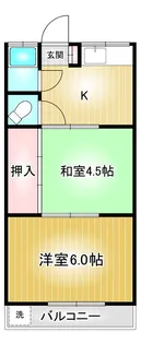 星ヶ丘荘【2階】の間取り
