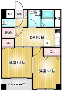 スリーウェイ金山【6階】の間取り