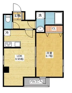 グランレーヴ千代田【4階】の間取り