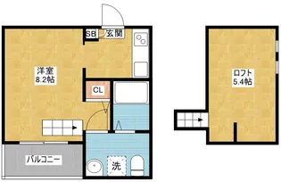 ROROつゆはし【2階】の間取り