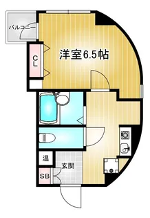 グランベール安田通【4階】の間取り