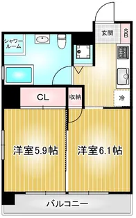 レインボーピア記念橋【3階】の間取り