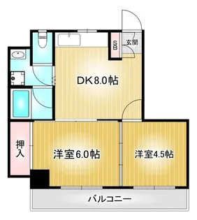 第2オーシャンビル【6階】の間取り