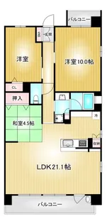 プレサンスグラン泉【10階】の間取り