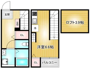 メゾンド琥珀【1階】の間取り