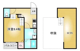 ラ・ネージュ筒井【1階】の間取り