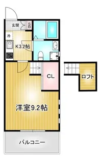 プリミエール妙音通【2階】の間取り