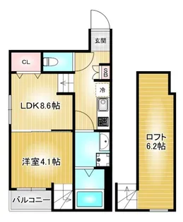 スクーデリア【1階】の間取り