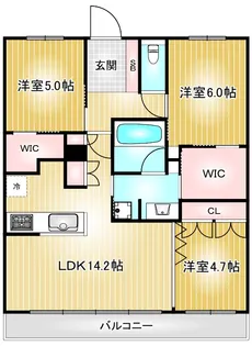 クリオ金山ブライトマークス【5階】の間取り