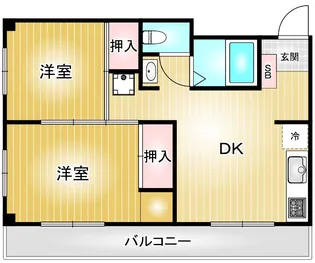 コーポエビス【4階】の間取り