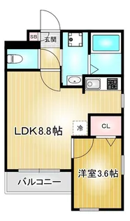 CHERIM中村公園ONYX【1階】の間取り