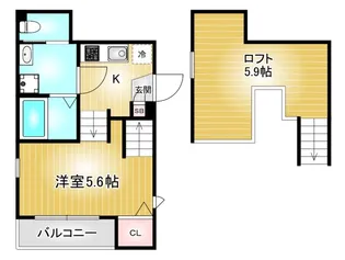 ハーモニーテラス車道【1階】の間取り