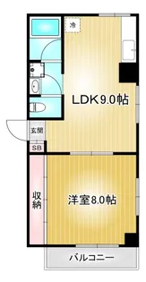 第83プロスパービル【4階】の間取り